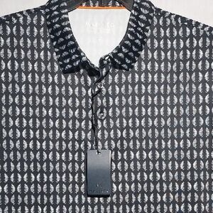 NWT Maelreg Performance Polo‎ Golf Lightweight All Over Pattern Size Large